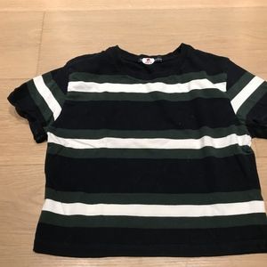 striped cropped brandy Melville t-shirt